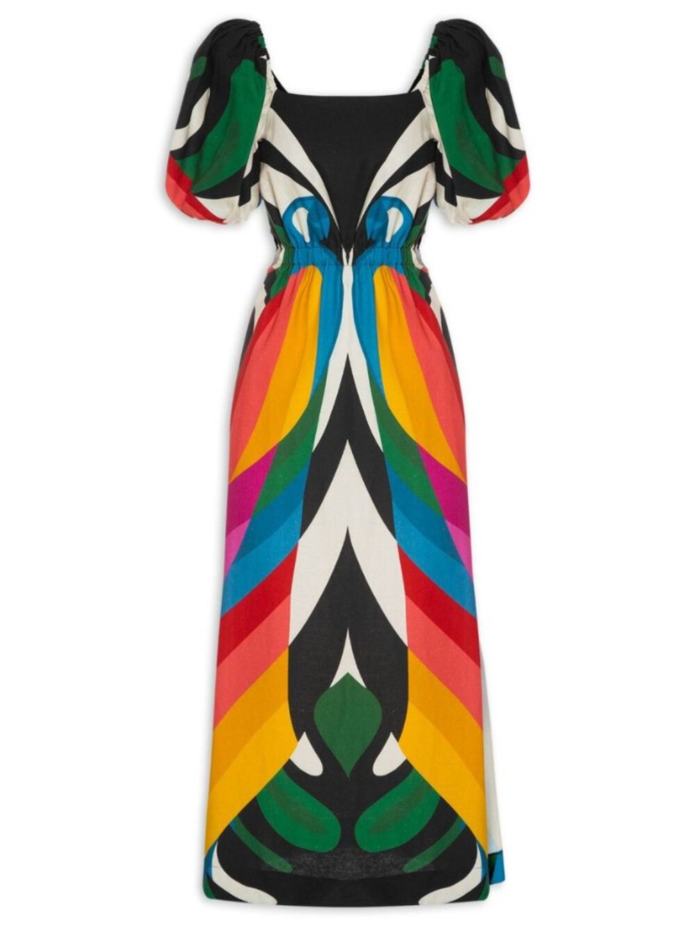 Stunning FARM Rio Macaw Stripes Maxi Dress sz XS NWT - Brazil Line Exclusive!